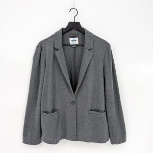 Old Navy Jersey Knit Classic Blazer in Heather Grey | Large